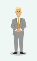 uomo d'affari nel formale completo da uomo cartone animato personaggio digitale vettore azione illustrazioni