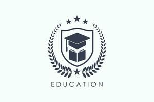 formazione scolastica logo design con unico concetto vettore