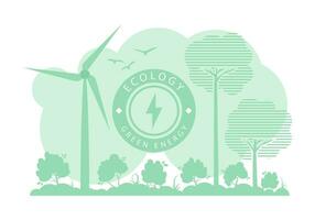 verde sfondo su il tema di verde energia. vettore illustrazione.