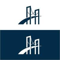 icona di vettore del modello del logo del ponte