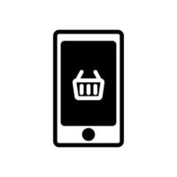 icona dello shopping online vettore