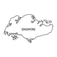 Singapore carta geografica icona vettore