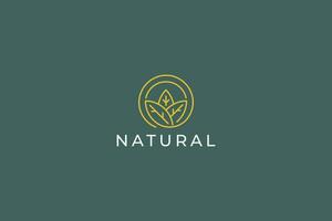 naturale biologico foglia semplice concetto logo distintivo geometrico vettore