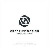 va lettera logo creativo design vettore