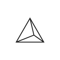 triangolo 3d icona vettore