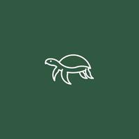 mare tartaruga linea arte. semplice minimalista logo design ispirazione. vettore illustrazione.