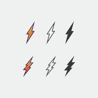 flash elettrico vettore icona fulmine logo e simboli design e illustrazione