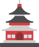 asiatico tempio vettore icona design