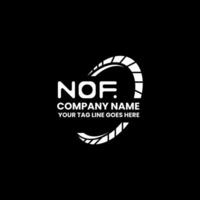 nof lettera logo vettore disegno, nof semplice e moderno logo. nof lussuoso alfabeto design