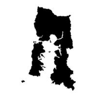 los Lagos regione carta geografica, amministrativo divisione di chile. vettore