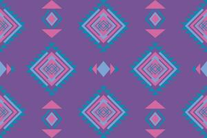 etnico astratto ikat.senza soluzione di continuità modello nel tribal.azteco geometrico modello per vivace colore.colorato geometrico ricamo per prodotti tessili,tessuto,abbigliamento,sfondo,batik,maglieria,moda vettore