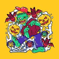 cattivo zombie illustrazione vettore