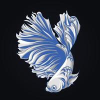 illustrazione vettoriale del logo della mascotte del pesce betta