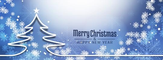 Astratto modello di banner elegante di buon Natale vettore