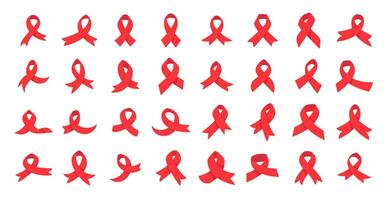 rosso attraversare nastro mondo AIDS giorno consapevolezza campagna cartello prevenzione di comunicabile malattie vettore