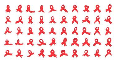 rosso attraversare nastro mondo AIDS giorno consapevolezza campagna cartello prevenzione di comunicabile malattie vettore