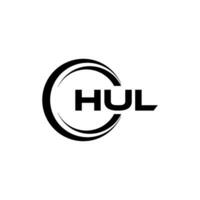 hul lettera logo disegno, ispirazione per un' unico identità. moderno eleganza e creativo design. filigrana il tuo successo con il Impressionante Questo logo. vettore