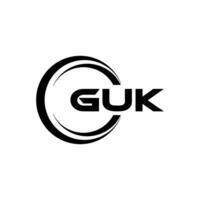guk logo disegno, ispirazione per un' unico identità. moderno eleganza e creativo design. filigrana il tuo successo con il Impressionante Questo logo. vettore