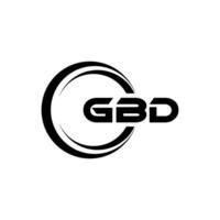 gbd logo disegno, ispirazione per un' unico identità. moderno eleganza e creativo design. filigrana il tuo successo con il Impressionante Questo logo. vettore