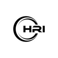 hri lettera logo disegno, ispirazione per un' unico identità. moderno eleganza e creativo design. filigrana il tuo successo con il Impressionante Questo logo. vettore