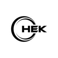hek lettera logo disegno, ispirazione per un' unico identità. moderno eleganza e creativo design. filigrana il tuo successo con il Impressionante Questo logo. vettore