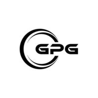 gpg logo disegno, ispirazione per un' unico identità. moderno eleganza e creativo design. filigrana il tuo successo con il Impressionante Questo logo. vettore