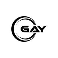 gay logo disegno, ispirazione per un' unico identità. moderno eleganza e creativo design. filigrana il tuo successo con il Impressionante Questo logo. vettore