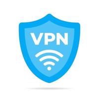 Schermo wireless vpn wifi icona segno design piatto illustrazione vettoriale. vettore