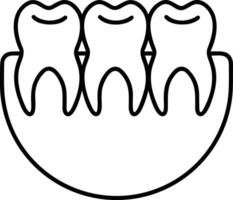 dente dentista icona simbolo Immagine vettore. illustrazione di il dentale medicina simbolo design grafico Immagine vettore