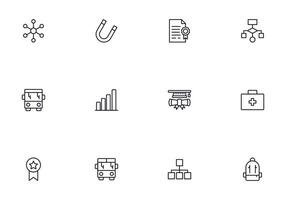 formazione scolastica linea icona impostare. collezione di alto qualità segni per ragnatela disegno, mobile App , ui design e eccetera. schema icona di formazione scolastica, scuola, Università, apprendimento. vettore