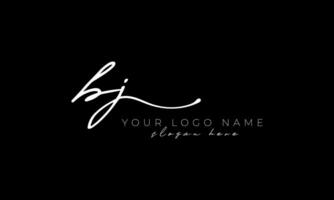 grafia lettera bj logo design. bj logo design gratuito vettore modello