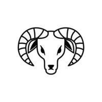 Ariete zodiaco cartello logo icona oroscopo simbolo vettore illustrazione