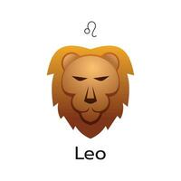 Leo zodiaco cartello logo icona isolato oroscopo simbolo vettore illustrazione