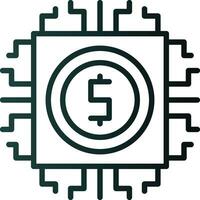 digitale moneta vettore icona design