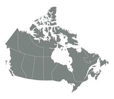carta geografica di Canada nel politico regioni. canadese carta geografica. vettore