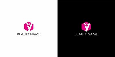 iconico y minimalista per bellezza logo vettore