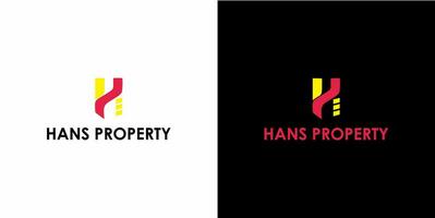 h logo per proprietà attività commerciale vettore