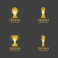 semplice trofeo logo design vettore modello