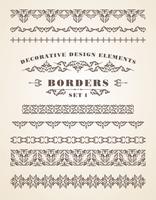 Vector Ornaments Borders. Elementi decorativi di design.