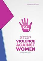 internazionale giorno per il eliminazione di violenza contro donne. design per presentazioni, sfondi, striscioni, manifesti, coperture vettore