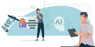 ai generato persone composizione vettore