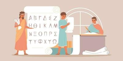 alfabetico scrittura illustrazione vettore