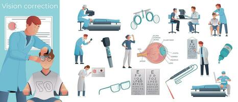 visione correzione piatto composizione vettore