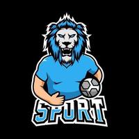 modello di logo mascotte di gioco di sport o esport di calcio, per la tua squadra vettore