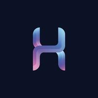 iniziali h logo design. iniziale lettera logo. innovativo alto Tech logo modello vettore