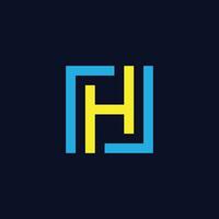 iniziale lettera h logo per attività commerciale vettore
