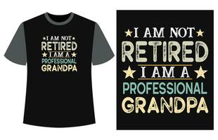 contento nonni giorno maglietta vettore, divertente Vintage ▾ nonni giorno t camicia design vettore