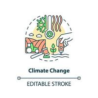 clima modificare concetto icona. ambiente condizione. agricoltura politica obbiettivo astratto idea magro linea illustrazione. isolato schema disegno. modificabile ictus vettore