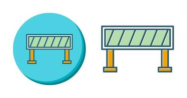 strada barriera vettore icona