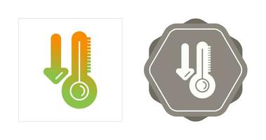 Basso temperatura vettore icona